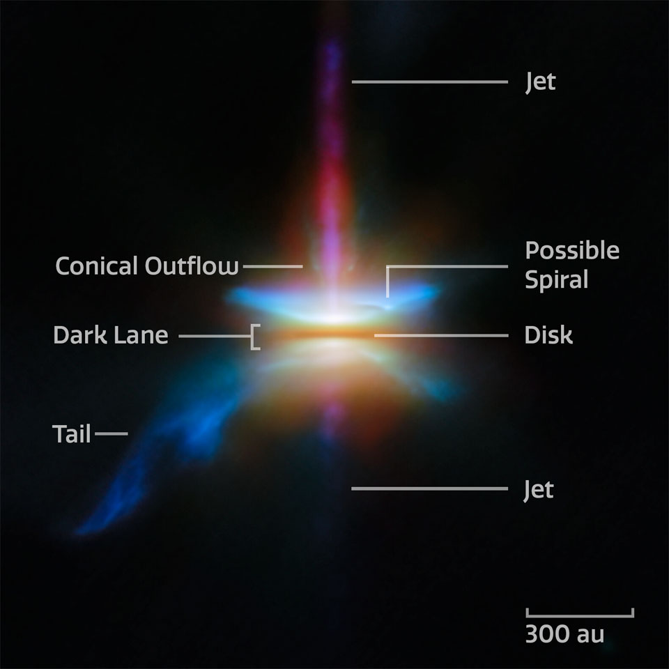 hh30 nasa esa james webb estrella naciendo birth