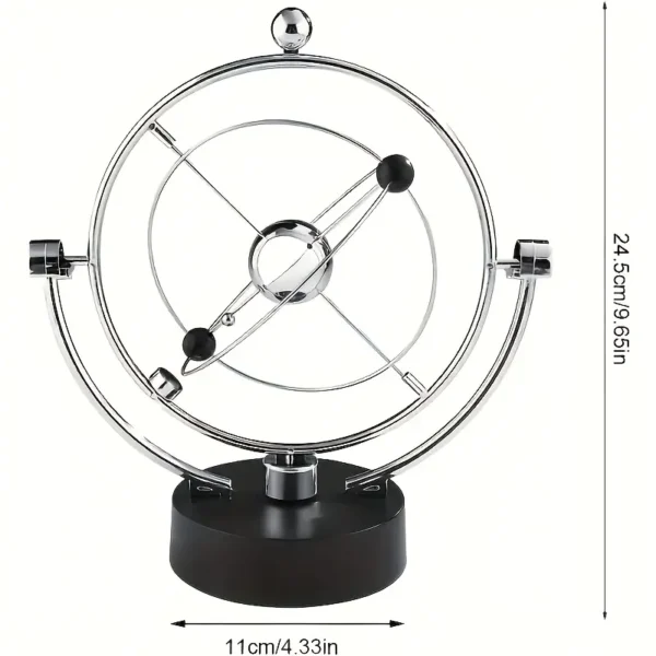 Dispositivo de movimiento perpetuo celestial, para decorar oficinas, escritorios o casas. Un móvil potenciado por imanes que girará por siempre.