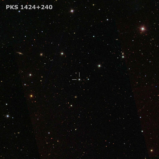 el blazar PKS 1424+240 revela su jet de energía